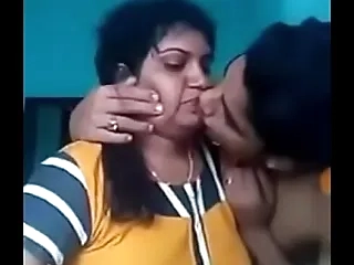 Indian mom and son boy